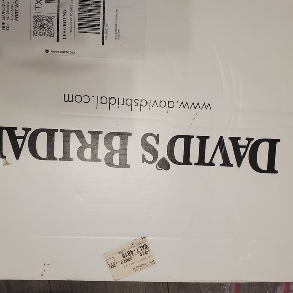 VTG David's Bridal Satin A-line Wedding Dress - Picture 10 of 11